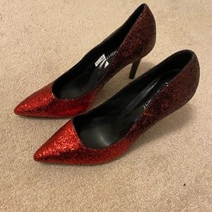 Red Glitter Heels